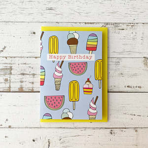 Ice Cream Birthday - Greeting Card