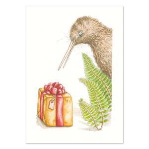 Riwi Kiwi & Present - Greeting Card