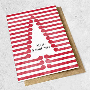 Books Stationery All: Meri Kirihimete Red Tree - Greeting Card