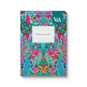 Books Stationery All: 2026 Neon Floral Peacock Diary