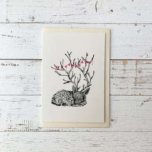 Christmas Fawn - Greeting Card