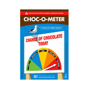 Live Laugh Learn: Choc-O-Meter Fridge Magnet
