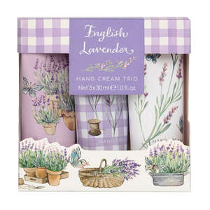 Health And Wellbeing: English Lavender Hand Cream Trio
