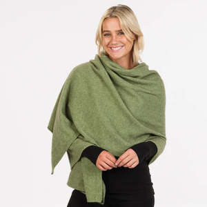Possum Merino Travel Wrap, Pistachio