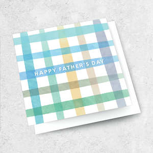 Happy Father's Day Gingham - Greeting Card
