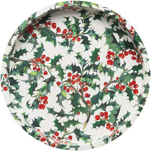 Christmas Eats: Christmas Holly Deepwell Serving Tray