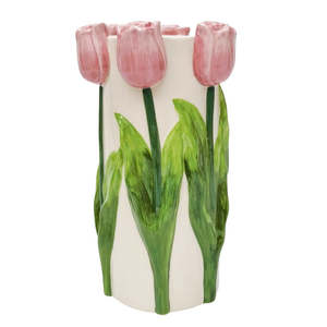 House Home Living: Tulip Vase Pink & White