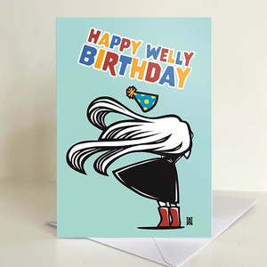 All: Happy Welly Birthday - Greeting Card