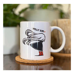 Windy Welly Girl - Red Boots Mug