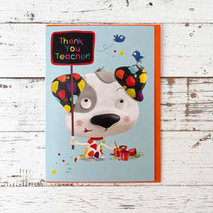 Books Stationery All: Thank You Teacher Dog - Greeting Card