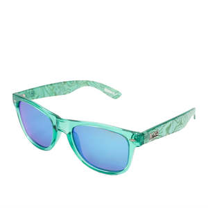 For Him: Plastic Fantastics Green Sunnies with Pāua Arms #3279