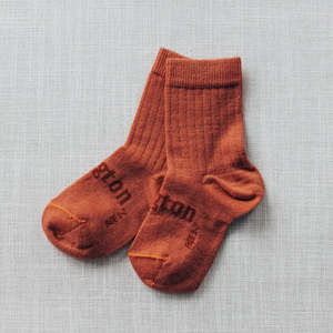 Brick Merino Crew Baby Socks