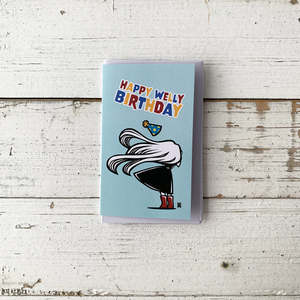 All: Welly Birthday Girl - Mini Greeting Card