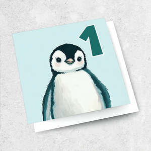 Penguin Age 1 - Greeting Card
