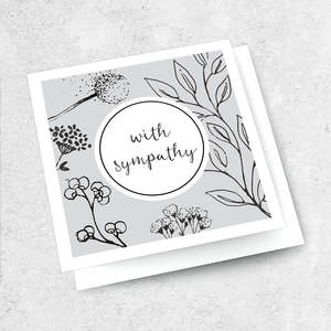 Petal & Press With Sympathy - Greeting Card