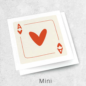 Books Stationery All: Ace of Hearts Mini - Greeting Card