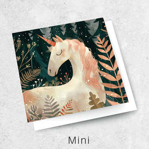 Unicorn Night Mini - Greeting Card