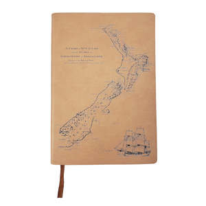 Books Stationery All: New Zealand Map Notebook A5