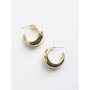 Fat Moon Hoop Earrings
