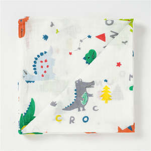 All Baby And Child: Bamboo & Cotton Muslin Wrap, Chompzilla