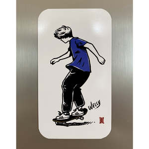 Coolest Capital: Windy Welly Boy Skateboard Magnet Large