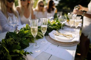 Vintage Crystal Champagne Flutes