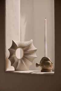 Products: Stoneware fish candle holder