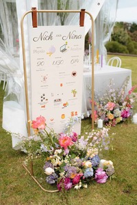 Gold Seating Chart Sign
