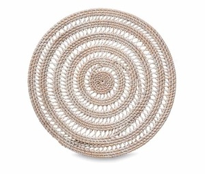 Whitewashed Rattan Round Charger Plate/ Placemat