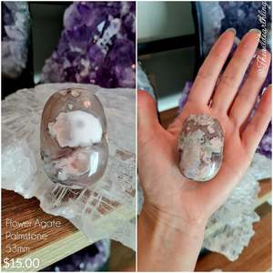 Palm Stones: Flower Agate 53mm