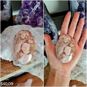 Pink Flower Agate 72mm
