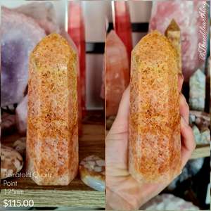Crystal Points: Hematoid Quartz Point 125mm