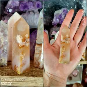 Crystal Points: Flower Agate with Carnelian 81mm
