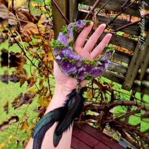 Hand Crafted Crystal Moons: Amethyst Moon