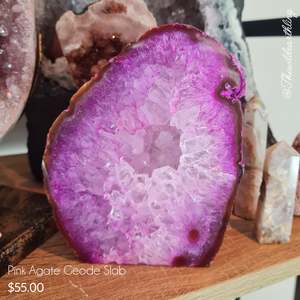 Pink Agate Geode Slab