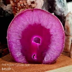 Pink Agate Geode Slab