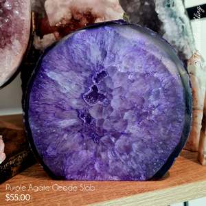 Purple Agate Geode Slab