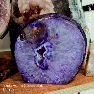 Purple Agate Geode Slab