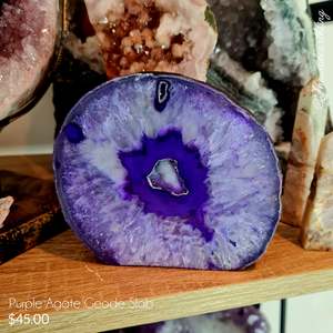 Purple Agate Geode Slab