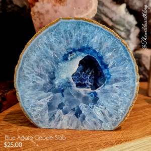 Blue Agate Geode Slab