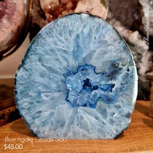 Blue Agate Geode Slab