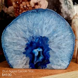 Blue Agate Geode Slab