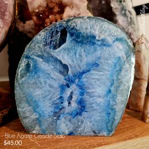 Blue Agate Geode Slab