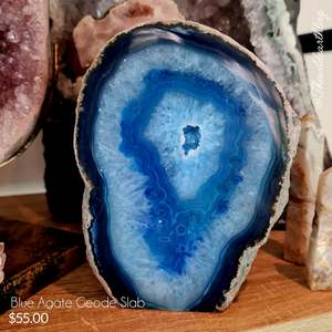Blue Agate Geode Slab