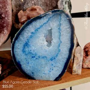 Blue Agate Geode Slab