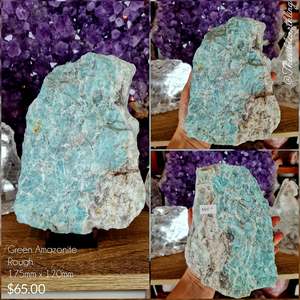 Rough Crystals: Green Amazonite Slab 175mm