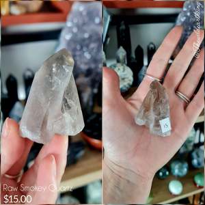 Raw Smokey Quartz Double Point