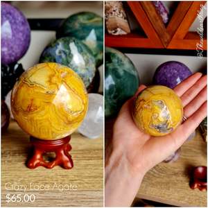 Crystal Spheres: Crazy Lace Agate 60mm