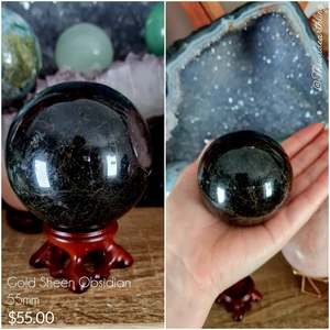 Gold Sheen Obsidian 55m