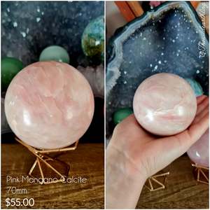 Pink Mangano Calcite 70mm